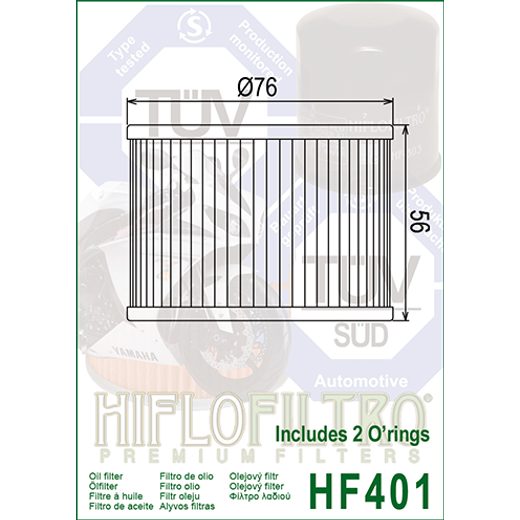 Oljni filter HIFLOFILTRO HF401