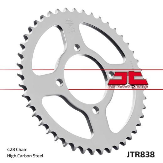Zadnji verižnik (zobnik) JT JTR 838-54 54T, 428