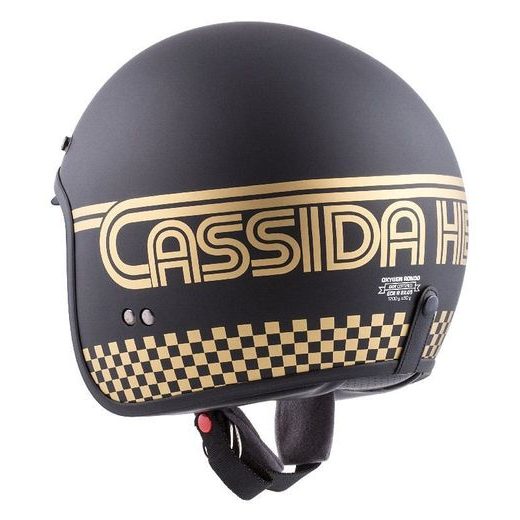Jet čelada CASSIDA OXYGEN RONDO black matt / gold S