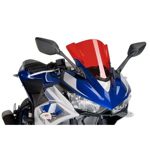 Windscreen PUIG RACING 7649R rdeč