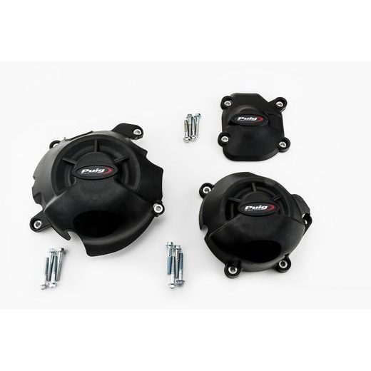  Engine protective covers PUIG 20136N črna included right, left and alternator caps