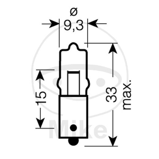Žarnica JMT BA9S 12V 10W halogen
