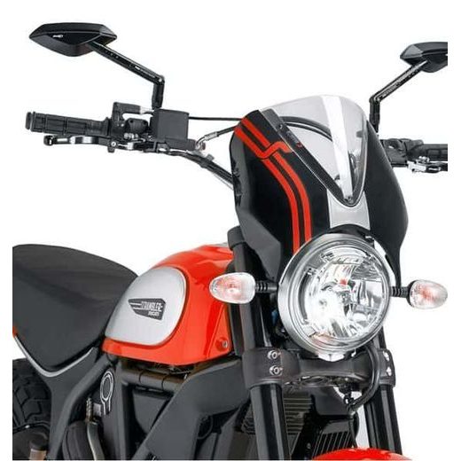 Windshield PUIG RETROVISION 7652W matt black prozorna