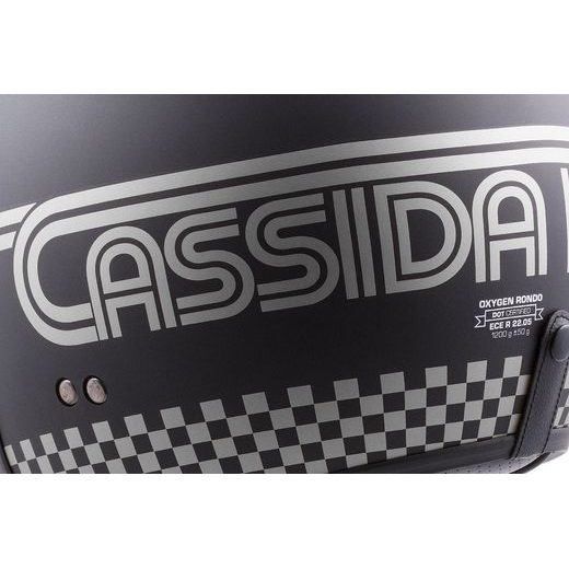 Jet čelada CASSIDA OXYGEN RONDO black matt / silver XL