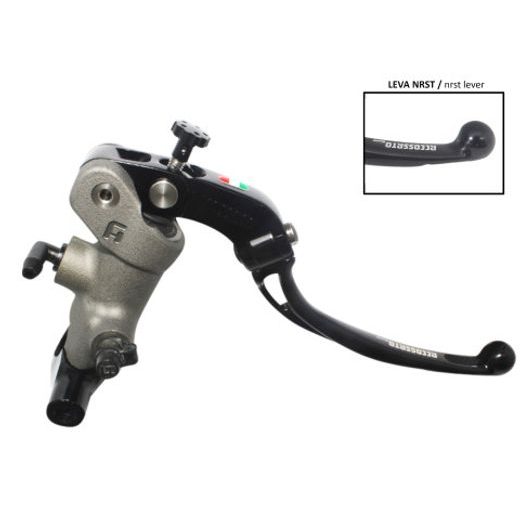 Radial brake master cylinder ACCOSSATO PC002 19 x 18 with folding lever,black