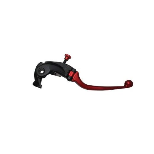 Adjustable folding lever ACCOSSATO LV020 in aluminium for Nissin radial brake master cylinder rdeč