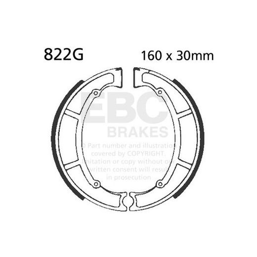 Brake shoe set EBC 822G grooved