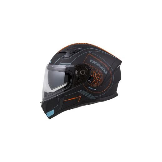 Integralna čelada CASSIDA INTEGRAL 3.0 TURBOHEAD black matt/ orange/ blue (gulf style) L