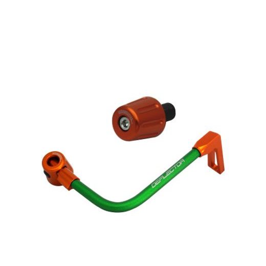 Lever guard in aluminium + left end ACCOSSATO DE004 with green hose and joint right