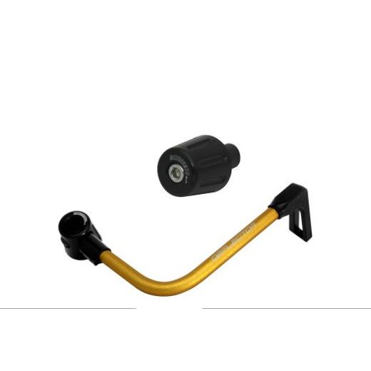 Lever guard in aluminium + left end ACCOSSATO DE004 with gold hose and joint right