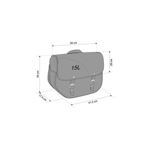 Leather saddlebag CUSTOMACCES SANT LOUIS AP0001N črna right