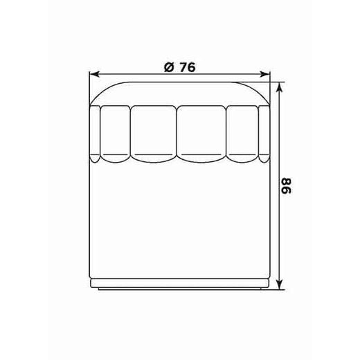 Oljni filter MIW HD17001 (alt. HF174C)