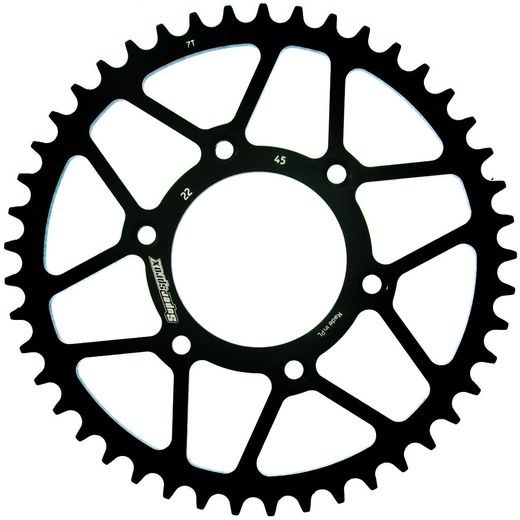 Zadnji verižnik (zobnik) SUPERSPROX RFE-22:45-BLK črna 45T, 520