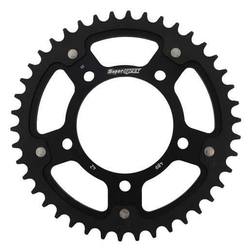 Zadnji verižnik (zobnik) SUPERSPROX STEALTH RST-489:42-BLK črna 42T, 530