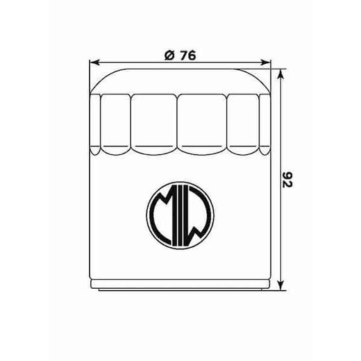 Oljni filter MIW BU10002 (alt. HF171B)