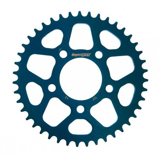 Aluminijasti zadnji verižnik (zobnik) SUPERSPROX RAL-727:43-BLK črna 43T, 525