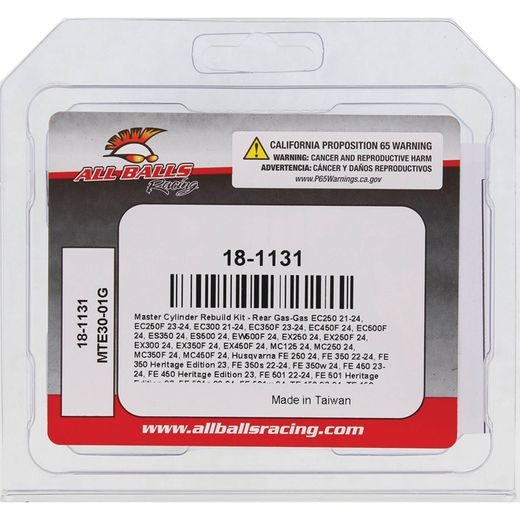 Master Cylinder Rebuild kit All Balls Racing 18-1131