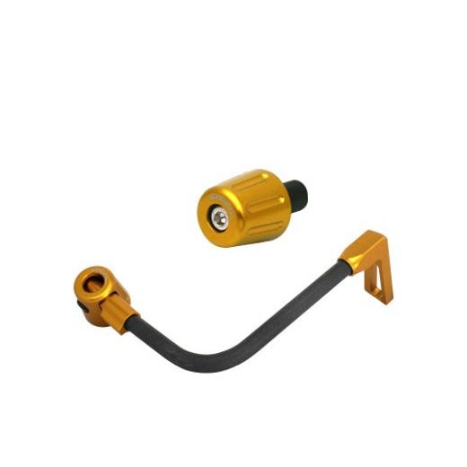 Lever guard in Carbon + left end ACCOSSATO DE009 with black hose and joint right