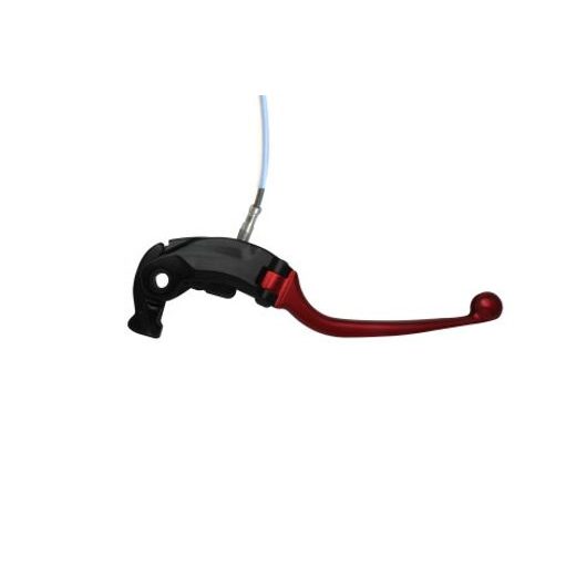 Brake lever folding ACCOSSATO LV021 with integrated adjuster for Nissin radial master cylinder rdeč