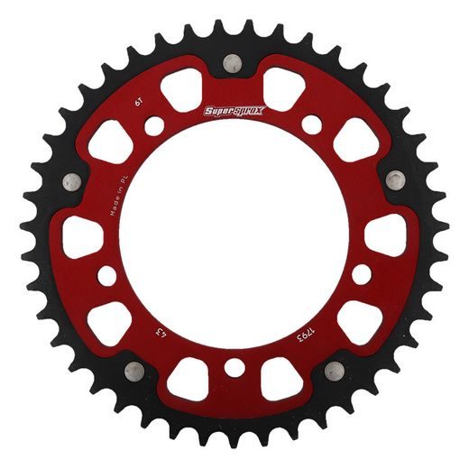 Zadnji verižnik (zobnik) SUPERSPROX STEALTH RST-1793:43-RED rdeč 43T, 520