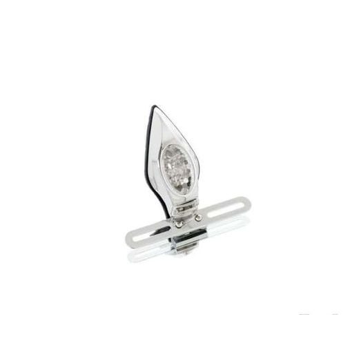Stop light CUSTOMACCES FLAMA PL0001J inox with LEDS and with license plate support