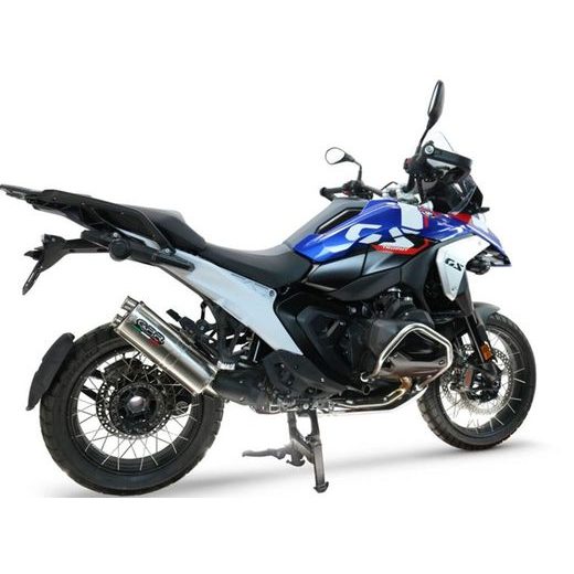 Slip-on exhaust GPR DUAL INOX BM.110.DUAL.IO Titanium Matte Black including removable db killer and link pipe