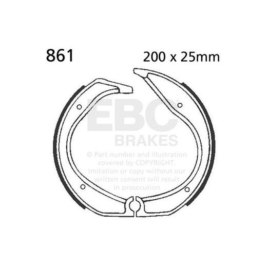 Brake shoe set EBC 861
