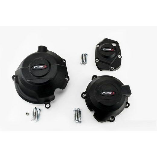  Engine protective covers PUIG 20135N črna included right, left and alternator caps
