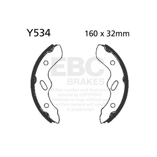 Brake shoe set EBC Y534