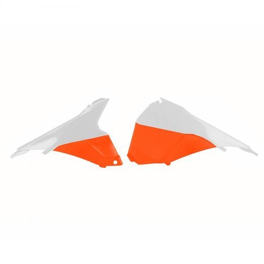 Airbox covers POLISPORT 8455200001 white/orange KTM