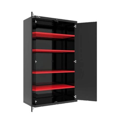 2 doors closet with key lock and 4 adjustable shelves LV8 EQA2A črna