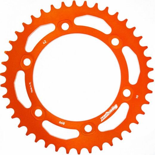 Aluminijasti zadnji verižnik (zobnik) SUPERSPROX RAL-899:42-ORG oranžna 42T, 525