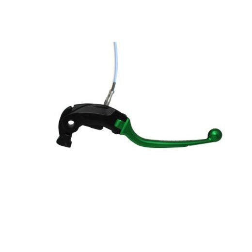 Brake lever folding ACCOSSATO LV021 with integrated adjuster for Nissin radial master cylinder zelena