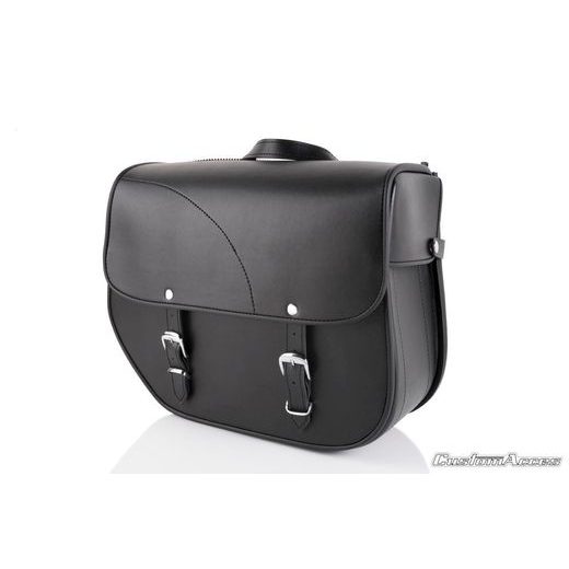 Leather saddlebag CUSTOMACCES SANT LOUIS AP0001N črna right
