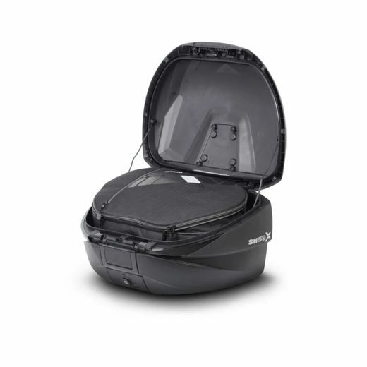 Kovček ( Top case ) SHAD SH59X D0B59200 black with aluminium cover (expandable concept) with PREMIUM SMART lock and backrest