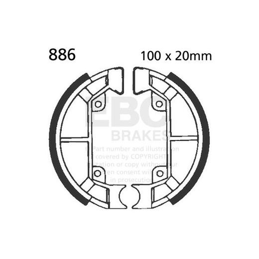 Brake shoe set EBC 886