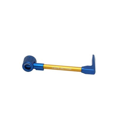 Lever guard ACCOSSATO DE001 with gold hose and joint right, aluminium