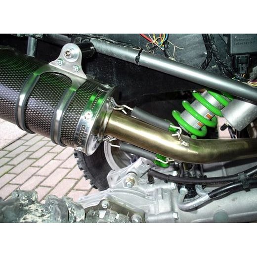 Double full exhaust system GPR DEEPTONE QUSP.140DE.DEATV Brushed Stainless steel