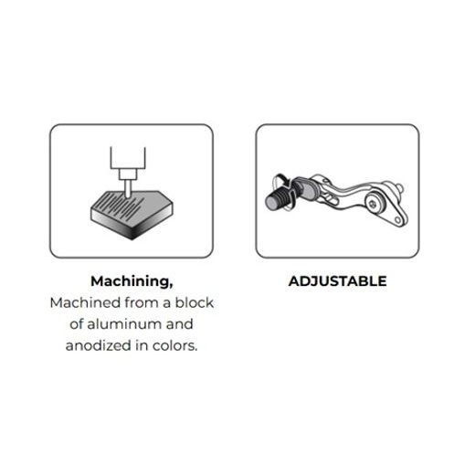 Gear shift pedal PUIG 22396L purple adjustable