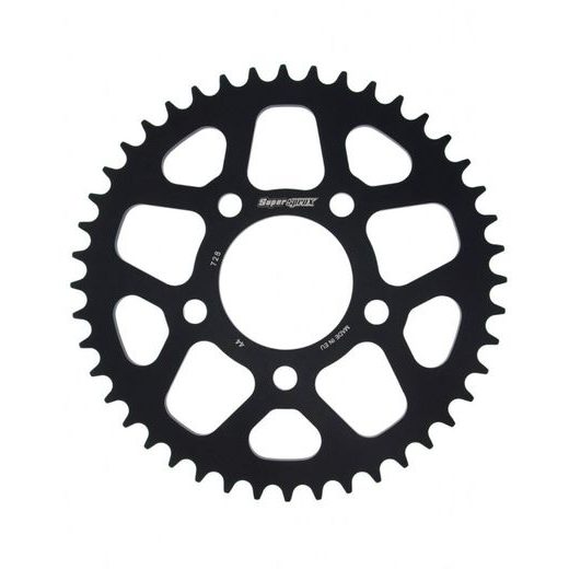 Aluminijasti zadnji verižnik (zobnik) SUPERSPROX RAL-728:44-BLK črna 44T, 520
