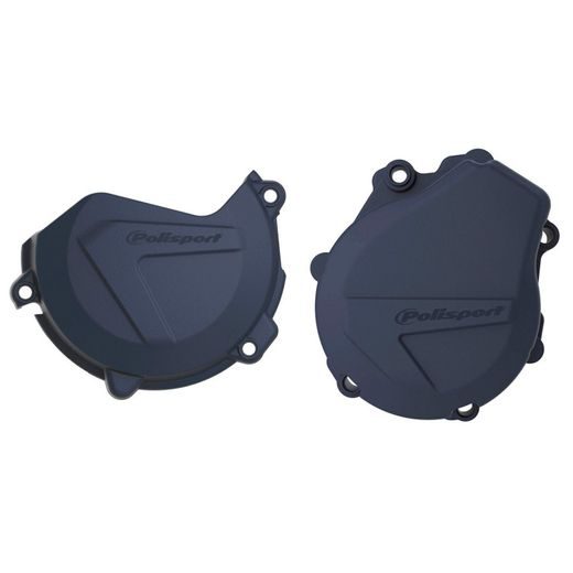 Clutch and ignition cover protector kit POLISPORT 90993 Modra