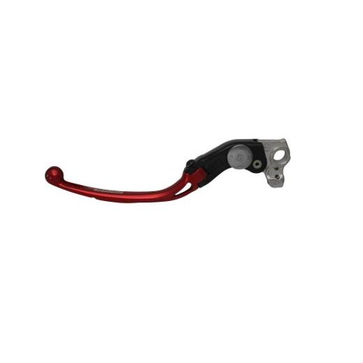 Adjustable folding lever ACCOSSATO LV010 in aluminium for original clutch master cylinders rdeč
