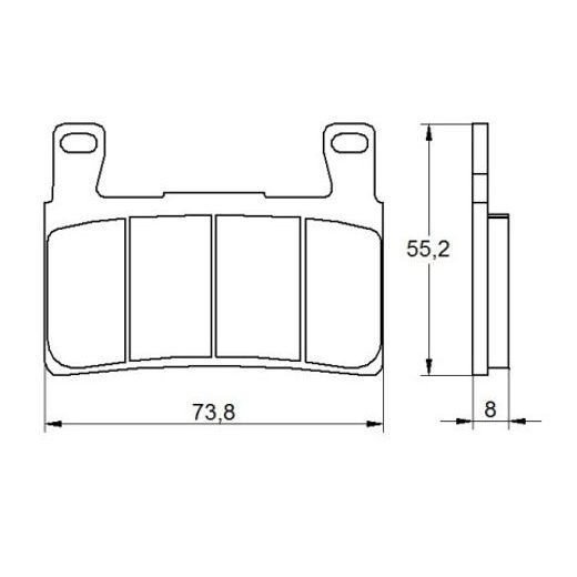 Zavorne obloge ACCOSSATO AGPA105 ST
