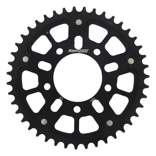 Zadnji verižnik (zobnik) SUPERSPROX STEALTH RST-7091:43-BLK črna 43T, 520