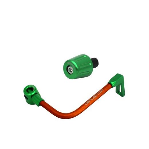 Lever guard in aluminium + left end ACCOSSATO DE004 with orange hose and joint right