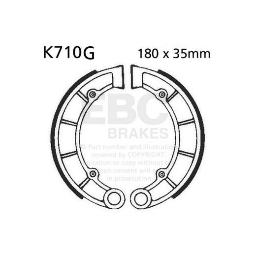 Brake shoe set EBC K710G grooved