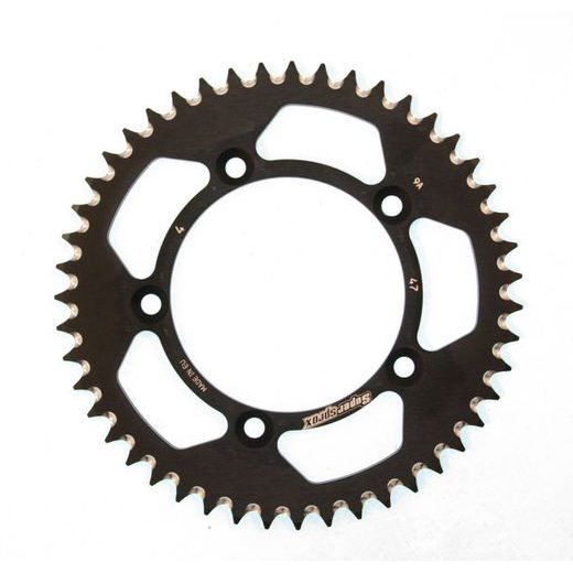 Aluminijasti zadnji verižnik (zobnik) SUPERSPROX RAL-4:47-BLK črna 47T, 420