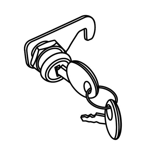 Lock kit SHAD 200451R for ATV80
