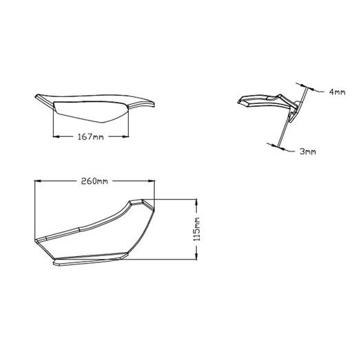 Side spoilers PUIG DOWNFORCE 3172N črna