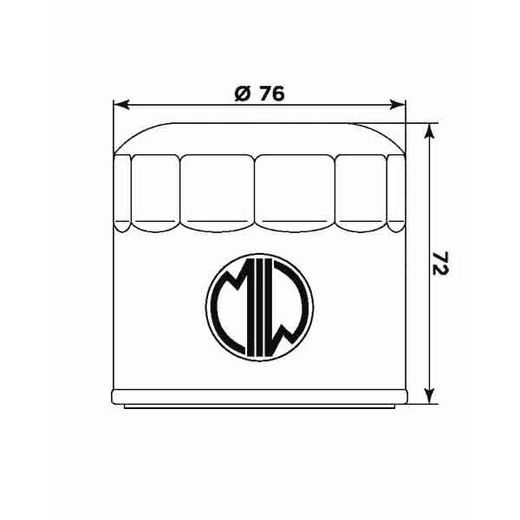 Oljni filter MIW D6001 (alt. HF153)